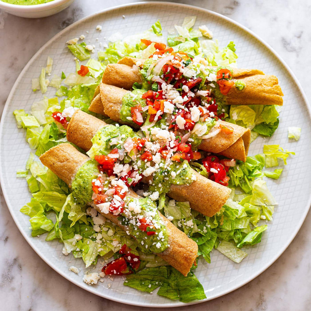 Flautas de pollo y queso